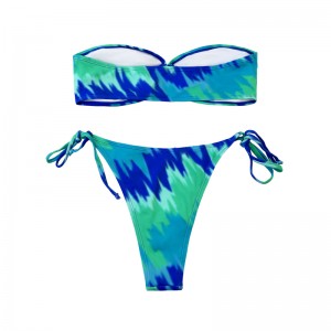 Axelfri utskärning snörning trosor kricka tvådelar baddräkt