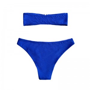 Blue Mönster Special Tyg Axel Less Top U-Button Split Swimsuit