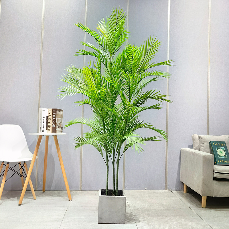 Partihandel Fabrikspris Areca Palm Dypsis Lutescens Anpassningsbara konstgjorda palmträd med krukut