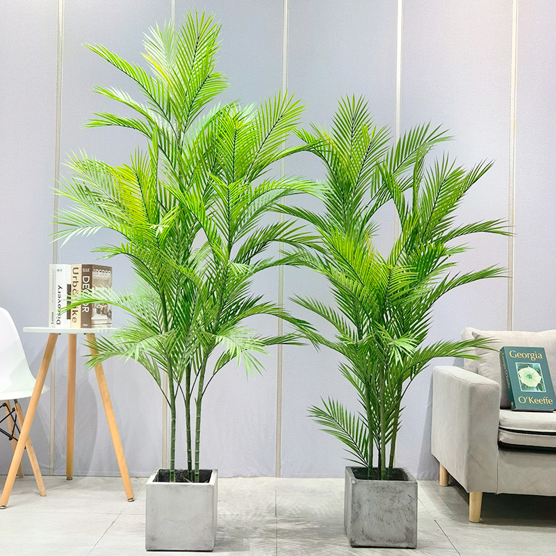 Partihandel Fabrikspris Areca Palm Dypsis Lutescens Anpassningsbara konstgjorda palmträd med krukut