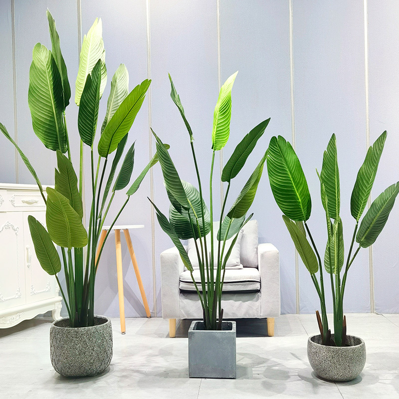 Fabriksdirekt konstgjorda träd Hållbara Vivid Allseason Travellers \\ 's Palm For Garden Leverantör Inomhus utomhusbröllopsdekor