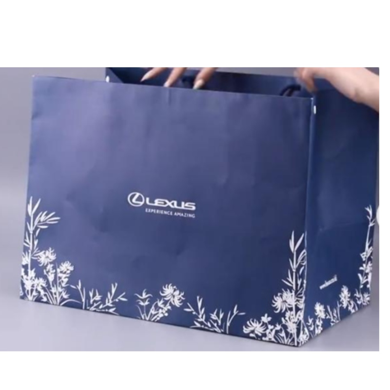 Lyxig matt present shopping papperspåse med logotyp för anpassad förpackningspåse