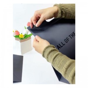 Luxury Die-Cut Handle Black Clothing Shopping Packaging Paper Bag Jewelry Cosmetic Custom Logo Wrapping Design Pappers presentpåsar