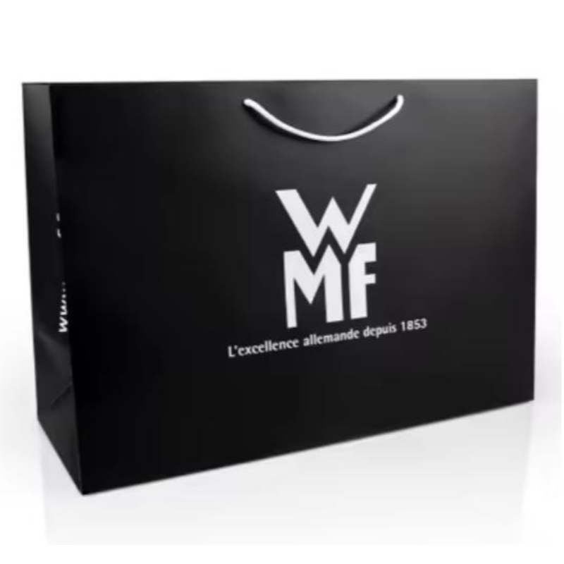 Anpassad logotyp Matt Black Paper Clothing Packaging Present Papperspåse Shoppingväska Lyxpapperspåsar med bandhandtag