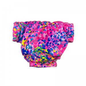 Babyblöjor tryckta blommiga veck bekväma absorberande så söt ljus rosrosa rosa