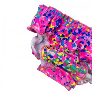 Babyblöjor tryckta blommiga veck bekväma absorberande så söt ljus rosrosa rosa