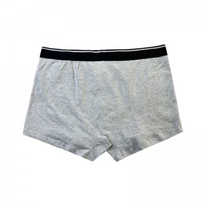 Anpassa vanlig färgunderkläder Fulltryckt Bekväma mjuka män Julboxare Briper gråa underkläder