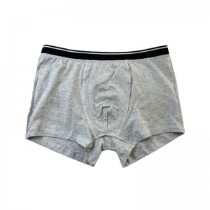 Anpassa vanlig färgunderkläder Fulltryckt Bekväma mjuka män Julboxare Briper gråa underkläder