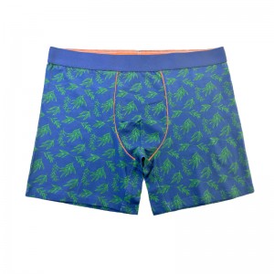 Mode full tryckt vanligt färgunderkläder för män med julboxare. Anpassa bekväma mjuka män underkläder