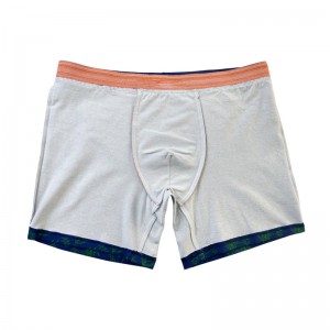 Mode full tryckt vanligt färgunderkläder för män med julboxare. Anpassa bekväma mjuka män underkläder