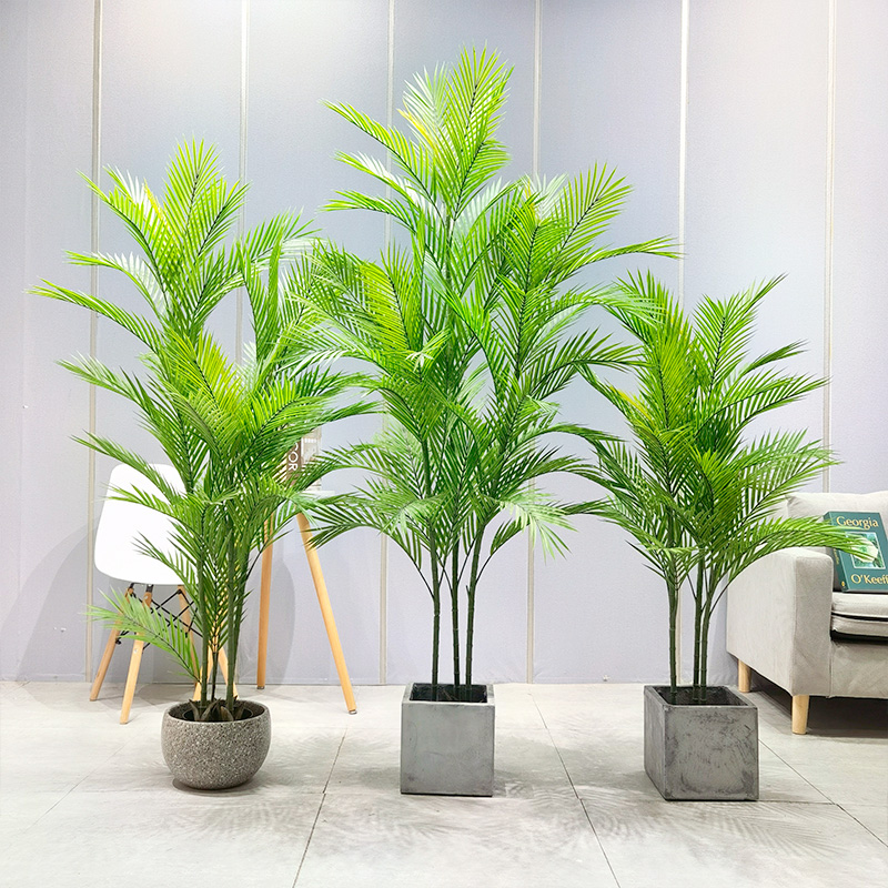 Simulering av palmträd AllSeason Säker och ofarlig Dypsis Lutescens för trädgårdsleverantör Bröllopsdekor Trädgårdsdekorationer