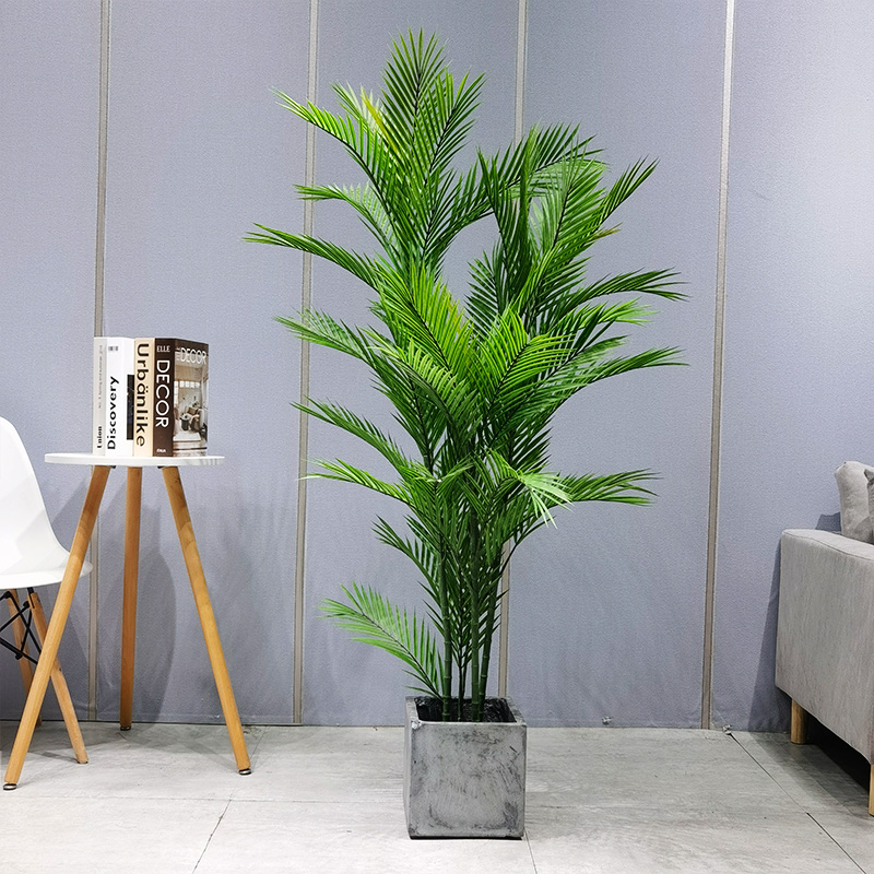 Simulering av palmträd AllSeason Säker och ofarlig Dypsis Lutescens för trädgårdsleverantör Bröllopsdekor Trädgårdsdekorationer