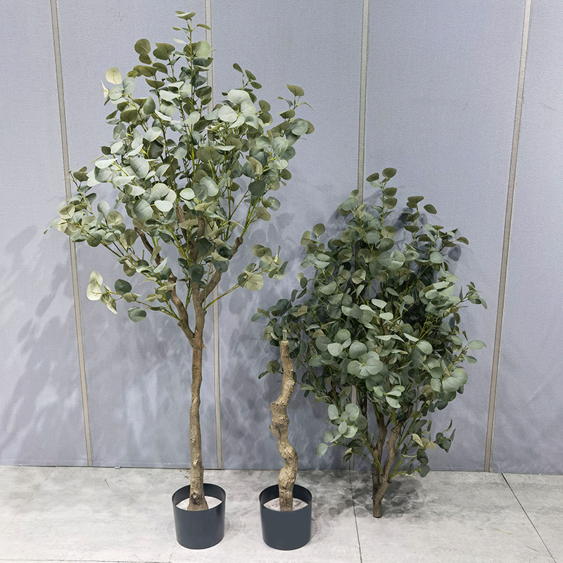 Fabrikspris Green Plant Bonsai Eco-vänliga konstgjorda eukalyptusträd för trädgårdsleverantör Bröllopsdekor Trädgårdsdekorationer