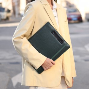 Läderklippsbavel Partfolio Notepad -formulär Innehavare Dokument Case A4 A5