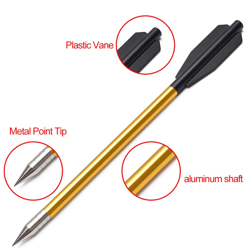 ELONG OUTOME 110301 6.5INCH Crossbow Bolts Hollow Aluminium Carbon Steel Point för bågskyttejakt