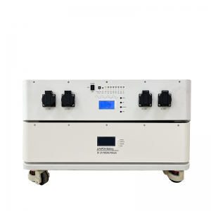 Stackbar energi Hemlagring 10KWH Battery Litium Batterilagring 51.2V 190A med 6000W inverterare