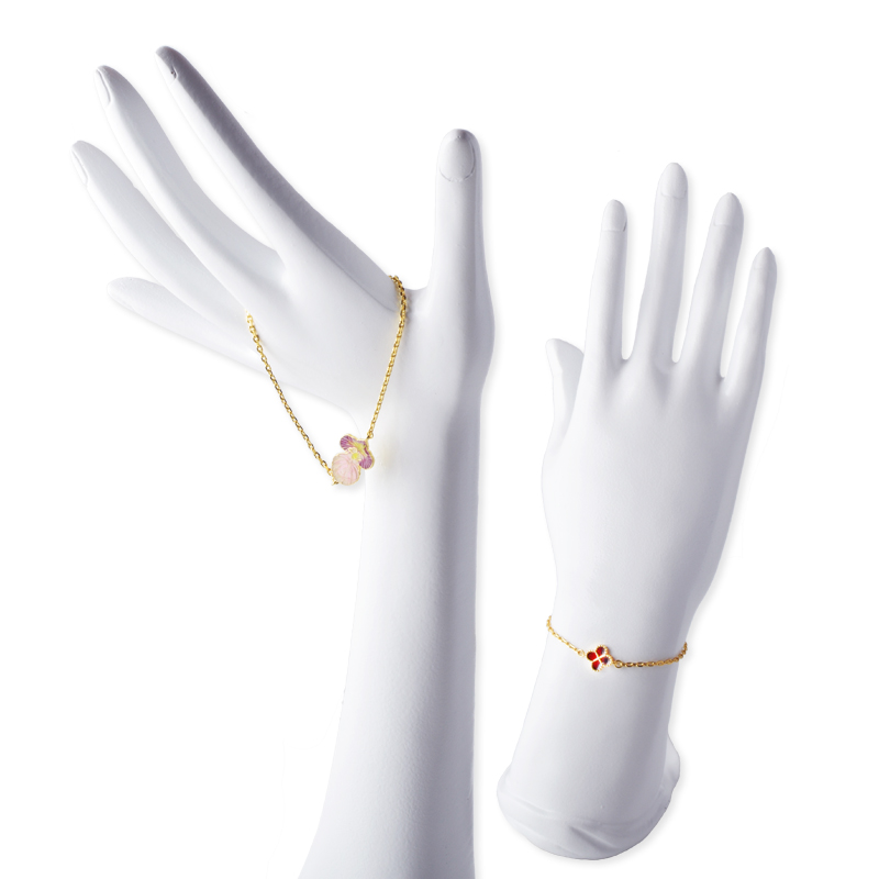 Ny 4 Peach Blossoms Hollow   A White Shell Peach Blossom Tillbehör Armband