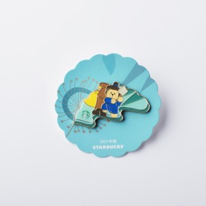 Anpassad imitation Emalj Comic Image Logo Badge, gratis provavgift, lämplig för insamling, Gold Metal Badge Charms, Pin, Soft Emamel