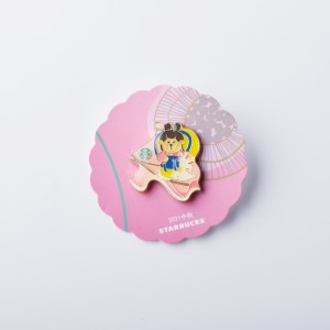 Anpassad imitation Emalj Comic Image Logo Badge, gratis provavgift, lämplig för insamling, Gold Metal Badge Charms, Pin, Soft Emamel