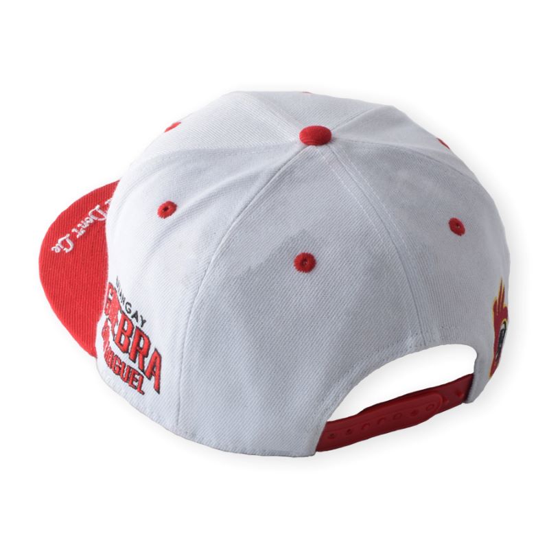 Partihandel Anpassad högkvalitativ 6 -panel Röd 3D -broderi -logotyp med plastspänne Cotton Snapback Caps 2D Embro foder Tryck Flat Brim Hat