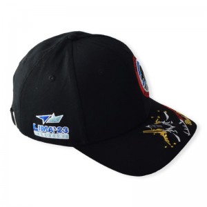 Hot Sale Custom Baseball Cap 2D broderad logotyp Kvinnor 6 Panel utanför Sport Cap Black Curve Brim Headwear Mittade baseballhattar
