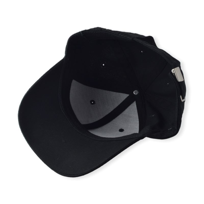 Hot Sale Custom Baseball Cap 2D broderad logotyp Kvinnor 6 Panel utanför Sport Cap Black Curve Brim Headwear Mittade baseballhattar