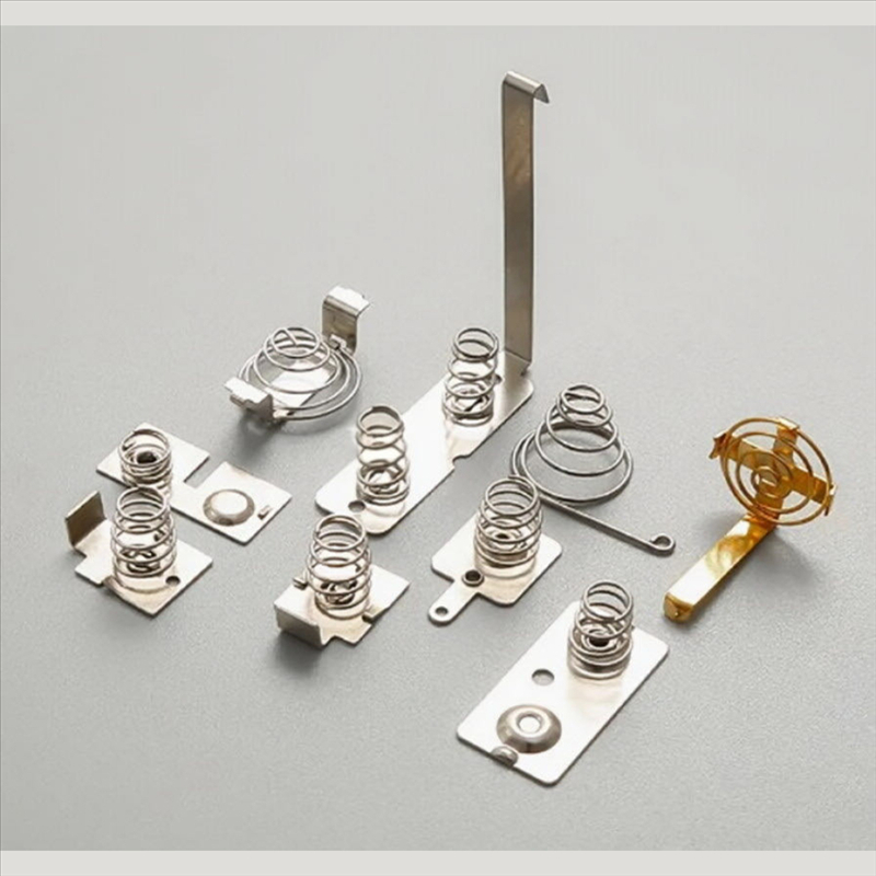 Metallstämpeldelar Koppar Stål Elektrisk Elektrisk Elektronisk Kontakt batterikontakt splitter