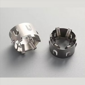 Anpassad tillverkningsservice Svart pulverbeläggning Aluminiumstämpling Böjning Stansning Formande delar för golfskjutvagn