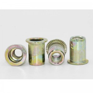 zink-färgad pläterad försänkt huvudnitad mutter