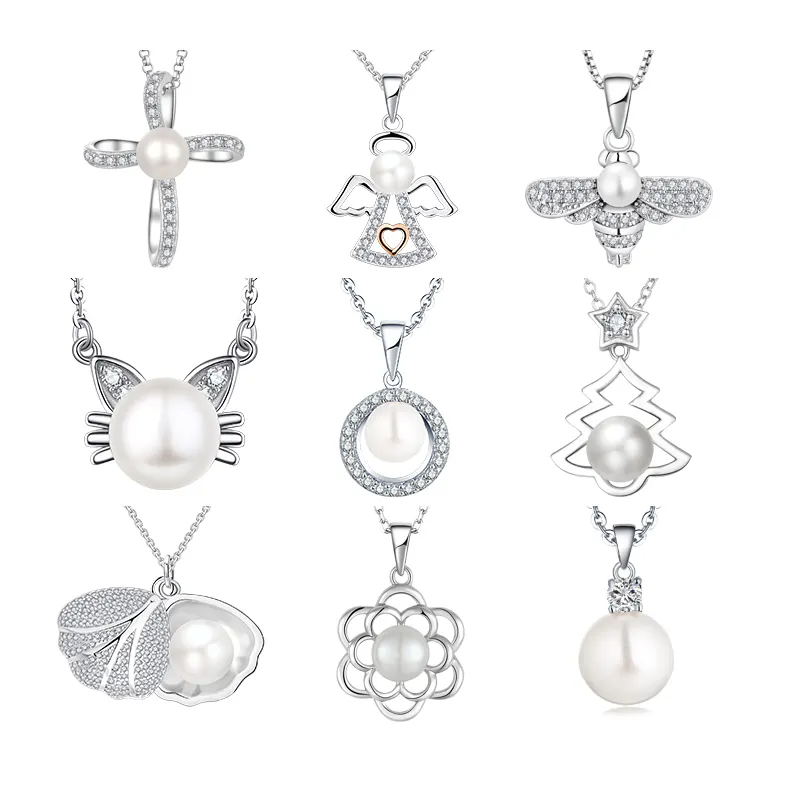 Hongde anpassade pärlor diamant smycken halsband mode