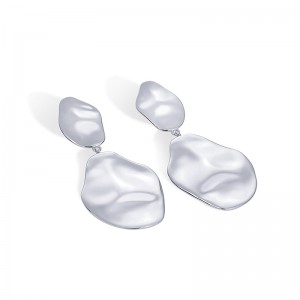 Hongde 14K guldpläterade 925 sterling silver stolpar Teardrop Statement Dangle örhängen