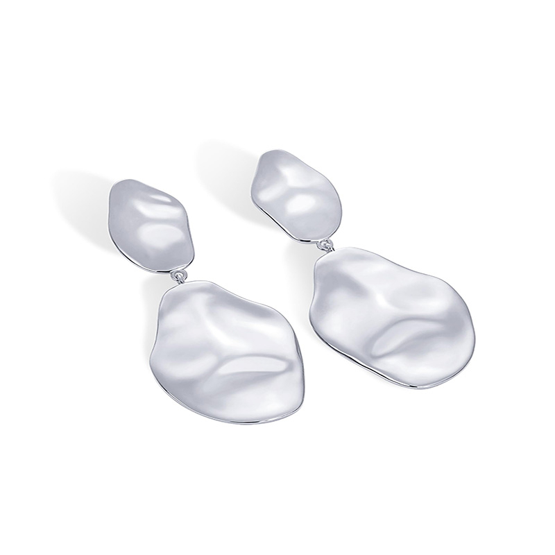 Hongde 14K guldpläterade 925 sterling silver stolpar Teardrop Statement Dangle örhängen