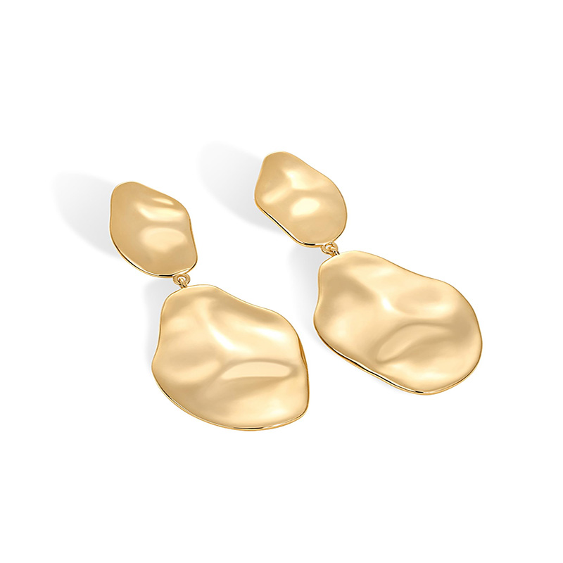 Hongde 14K guldpläterade 925 sterling silver stolpar Teardrop Statement Dangle örhängen