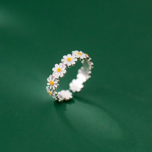 Hongde Lovely Daisy Flower Rings Justerbar Öppen Ring Daisy Delight Ring For Woman For Man