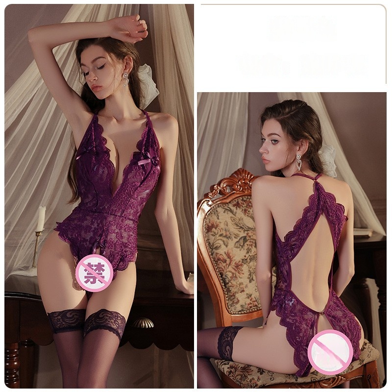 Sexiga kvinnor\underkläderuppsättning, med en djärv djup v -nacke, finns i plusstorlekar, med en låg - klippa och öppna - Crotch bodysuit1736 Pris:$68.99
