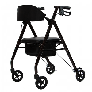 Bred Back Rollator svart