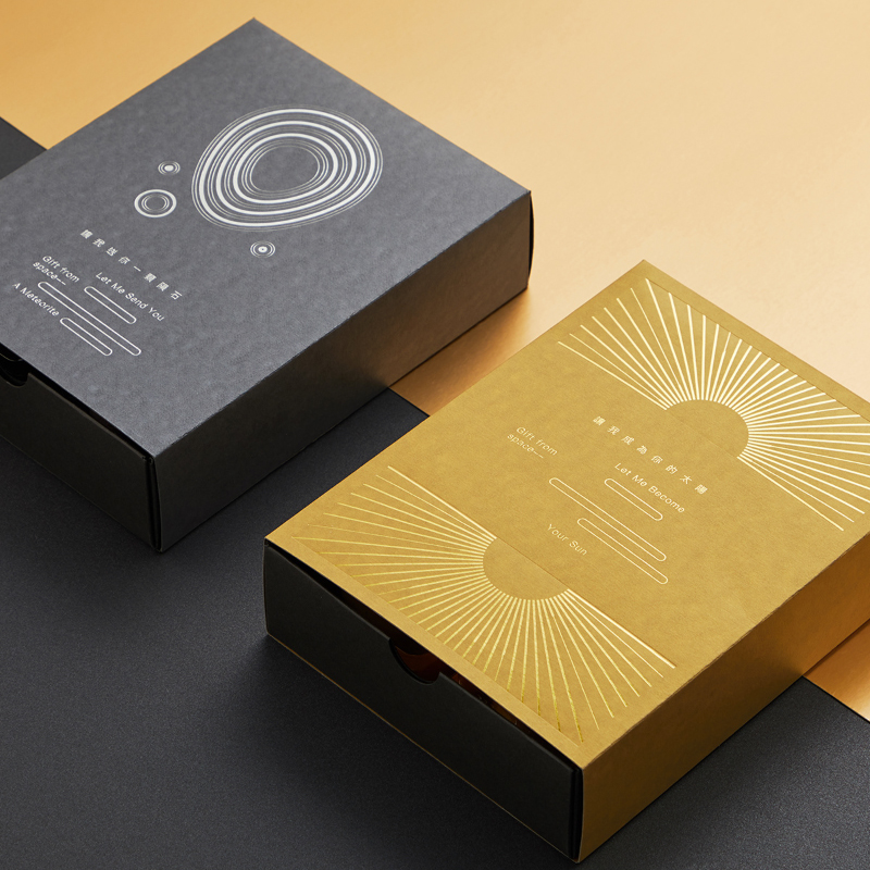 Luxe folie-Stämplade Kraft presentförpackning