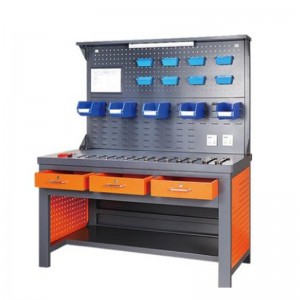 Arbetsbänk med belysningsremsa och backboard