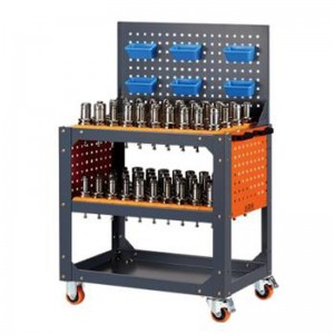 Grå bossed bänk vice bordsvagn