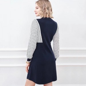 Tidig höst liten omvänd krage stickad halv cardigan