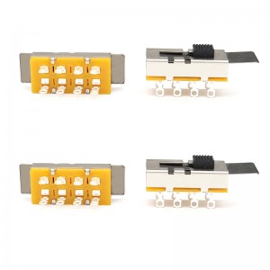 Slide Switch SS23L16, High Current, Three-position, dubbel-rad, 8-Pin, Shredder Switch, Vertical Glid Switch för mekanisk utrustning