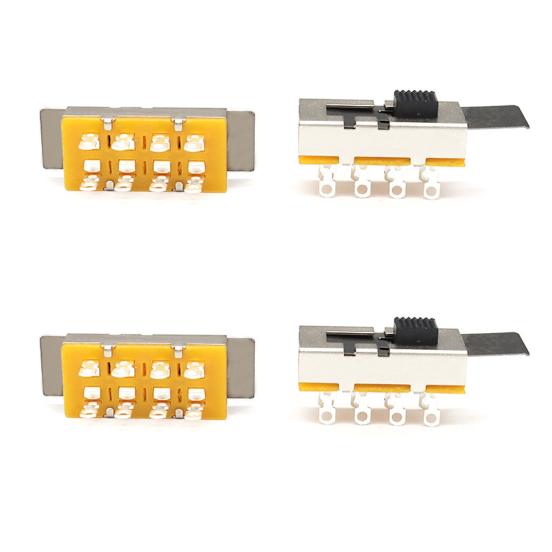 Slide Switch SS23L16, High Current, Three-position, dubbel-rad, 8-Pin, Shredder Switch, Vertical Glid Switch för mekanisk utrustning