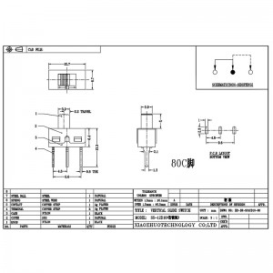 Slide Switch SS12D10 Elektronisk leksaksskjutbrytare 2-position 3-stift singel-scenbrytare