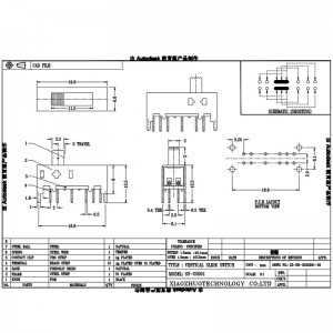 Slide Switch SS25D01 dubbel-rad 12-PIN Glid Switch Electronic Product Micro Vertical Slide Switch