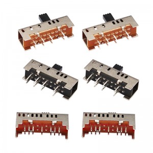 Slide Switch SS23H06, dubbel-rad 8-stift vertikal glidomkopplare, vertikal glidomkopplare för elektrisk filt elektrisk värmare