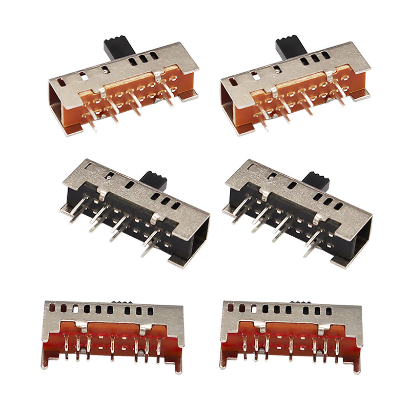 Slide Switch SS23H06, dubbel-rad 8-stift vertikal glidomkopplare, vertikal glidomkopplare för elektrisk filt elektrisk värmare