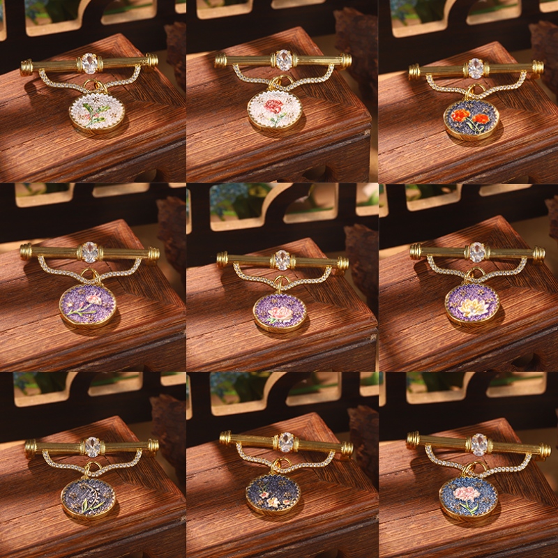 Metallblommor smyckesuppsättning