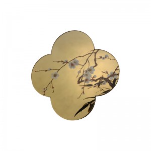 Zotye rostfritt stål guldelektropläterad kinesisk-Stylmönstrade dekorativa föremål i rostfritt stål