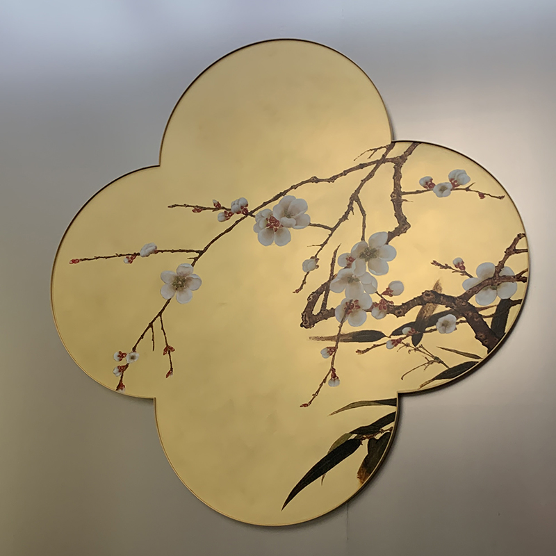 Zotye rostfritt stål guldelektropläterad kinesisk-Stylmönstrade dekorativa föremål i rostfritt stål