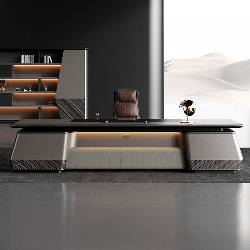 Modell DBT006 Lyxpanel-stil Manager Single Executive Desk, ordförande\\\'s Stora skrivbord med stolset, Boss Desk